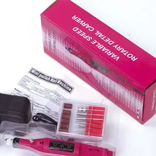 Большой строке! Розовый Электрический Дизайн ногтей файла дрель Маникюр акриловые УФ гель для Дизайн ногтей Salon-6 бит+ x130_410x#(110 В и 220 В