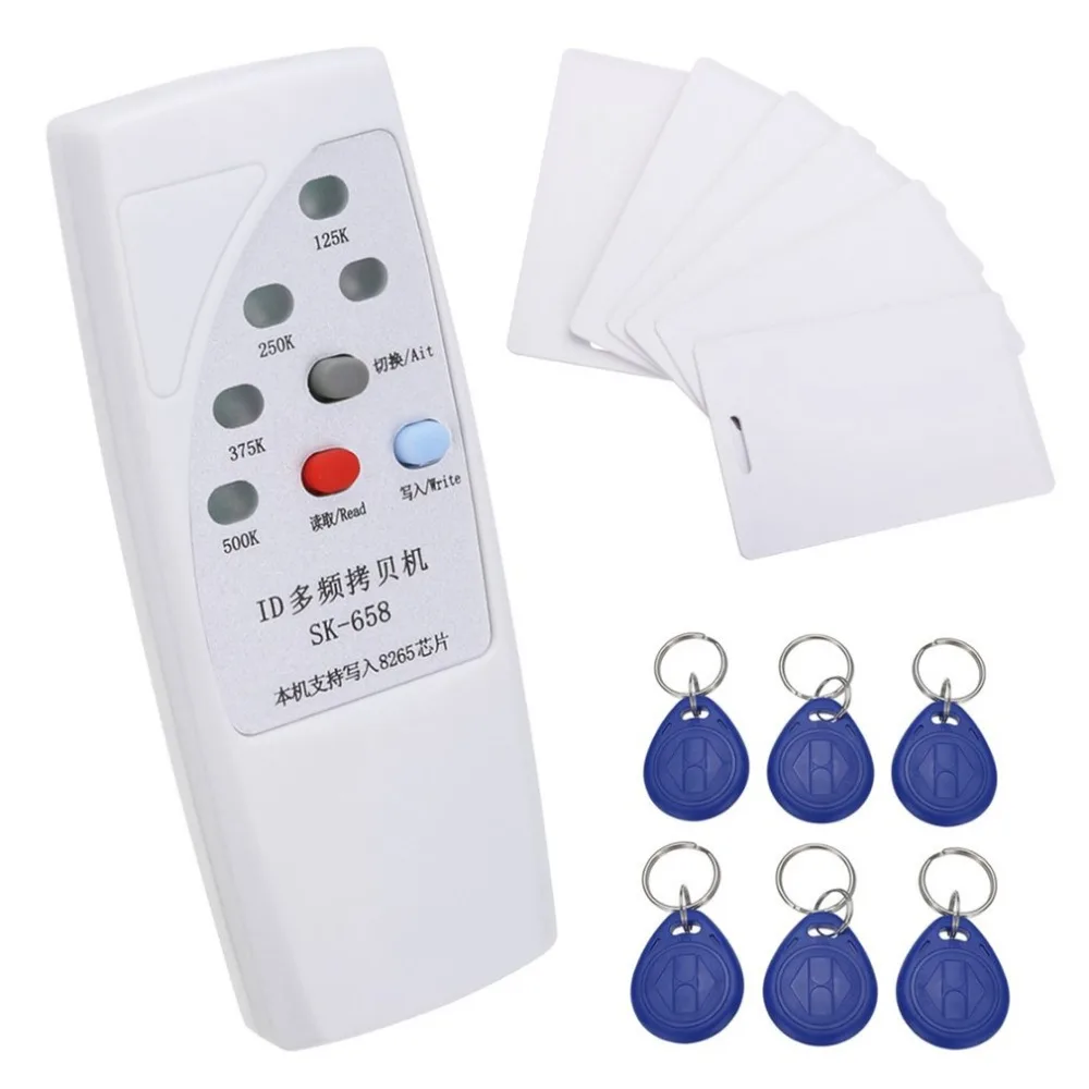 

1Pcs Handheld RFID ID Multi-frequency Copy Machine ID Card Copier/ Reader/Writer 6 Writable Tags/6 Cards Kit