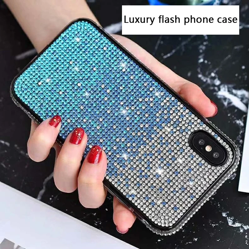

VOVTA Luxury Glitter Soft Case For iPhone XR X 8 7 6s Plus Bling Diamond TPU cases For iPhone XS MAX Phone Case Phone Cover Capa