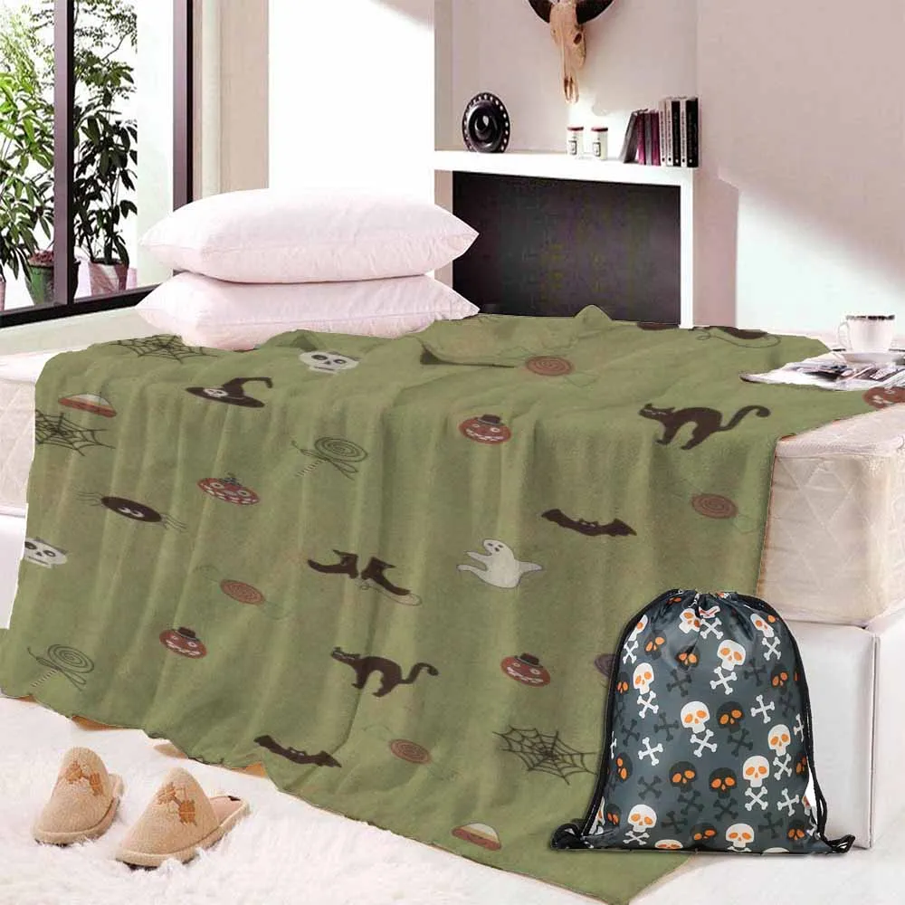 

Custom DIY Print Blanket Halloween Funny Castle Dead Tree Cross Throw Comfort Warm Soft Plush Throw For Sofa Dropship