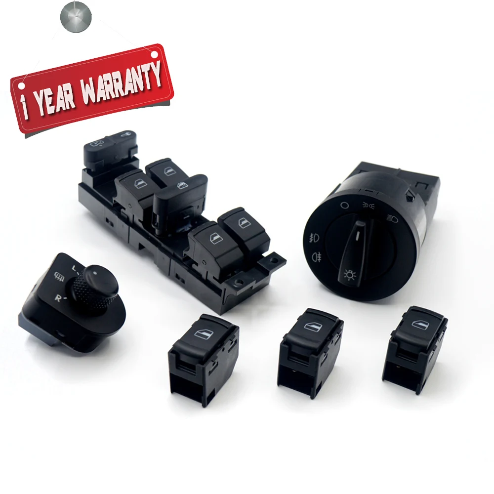 Side Mirror Headlight Fog Lamp Window Switch Button For Volkswagen Vw