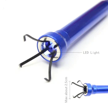 

Pick Up Tool Magnet 4 Claw LED Light Magnetic Long Spring Picker Car Repair Catcher Toilet Gadget Sewer Pickup Tools