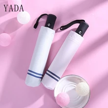 Yada Desain Pola Garis Payung Lipat Hujan Otomatis Payung untuk Wanita Pria UV Indah Lucu Garis Payung Hadiah YD129(China)