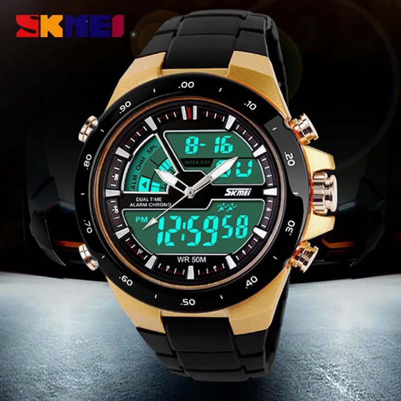 SKMEI Sports Watches Men Fashion Casual Digital Quartz Wristwatches Alarm 30M Waterproof Military Chrono Relogio Masculino 1016