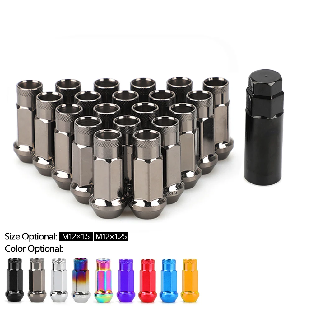 

20PCS Stainless Steel colorful Car Modification Wheel Nuts Lug Nuts Bolts M12x1.5 M12x12.5 For KIA Lincoln Suzuki