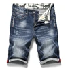 Summer New Men's Stretch Short Jeans Fashion Casual Slim Fit High Quality Elastic Denim Shorts Male Brand Clothes 1