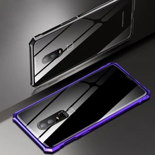 Роскошный Алюминиевый металлический корпус для Oneplus 6 t Phone 6,41 дюймов бесцветное прозрачное стекло задняя крышка Oneplus 6 t Case One Plus 6 t Case