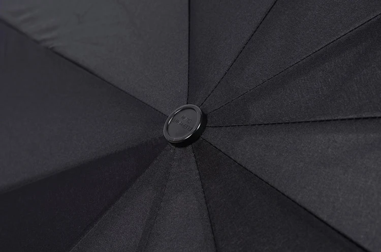 10 ребер складной автоматический мужской зонт от дождя женский кожаный Зонт с деревянной ручкой для автомобиля для мужчин 3 складной сильный ветер зонтик