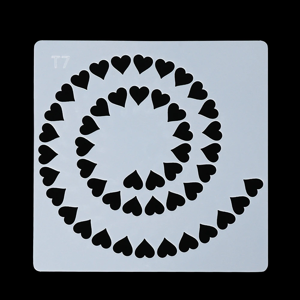 Wall Stencils for painting Scrapbooking Stamp Album Heart Embossing Paper Card Template Mandala