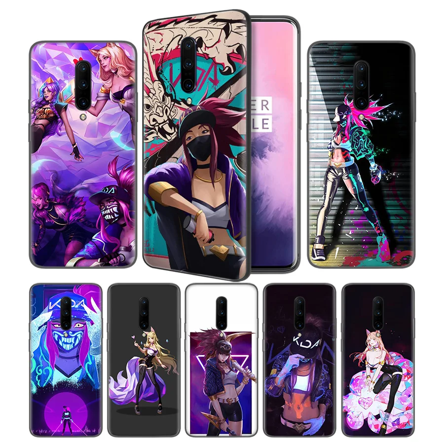 lol kda kaisa Ahri akali Soft Black Silicone Case Cover for font b OnePlus b font