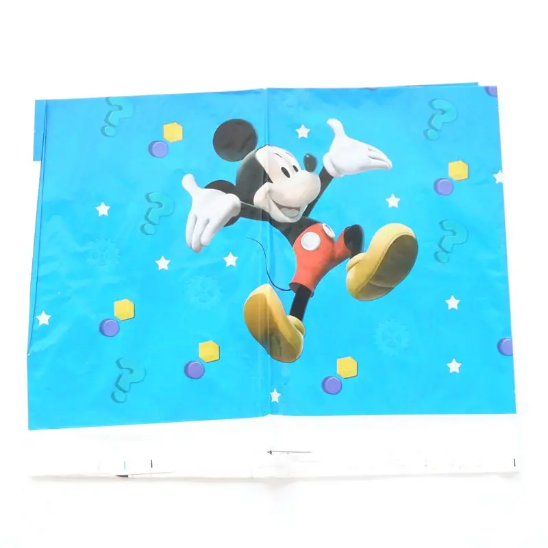 

1Pcs Disposable Plastic Table Cloth Cartoon Mickey Theme Table Cover Tablecloth Kid Boy Happy Birthday Party 180*108cm