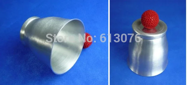 Элитный алюминиевый отбивная чаша-широкий рот(серебро, с магнитным) Волшебные трюки Смешные крупным магическое появление чашки и магический шар