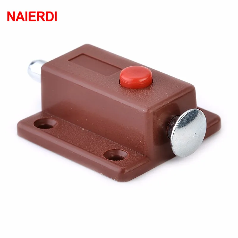 Automatic Furniture Bolt Door Window Cabinet Box Latch 53*35mm Drawer Cupboard Spring Lock Home Hardware furniture bolt latch