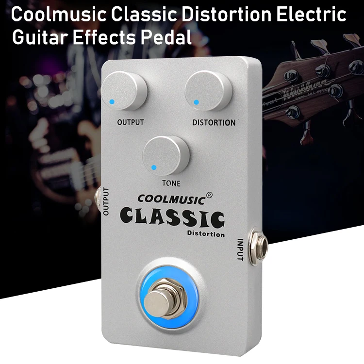 Coolmusic 9V DC True Bypass классическое искажение бас-гитары педаль эффектов