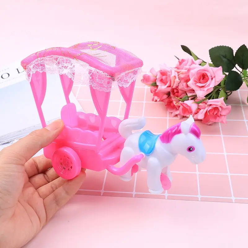 

Children's Plastic Fashion Pull Back Carriage Gifts Toys Doll Suit Accessories Products Girl Toygirls Direct Selling