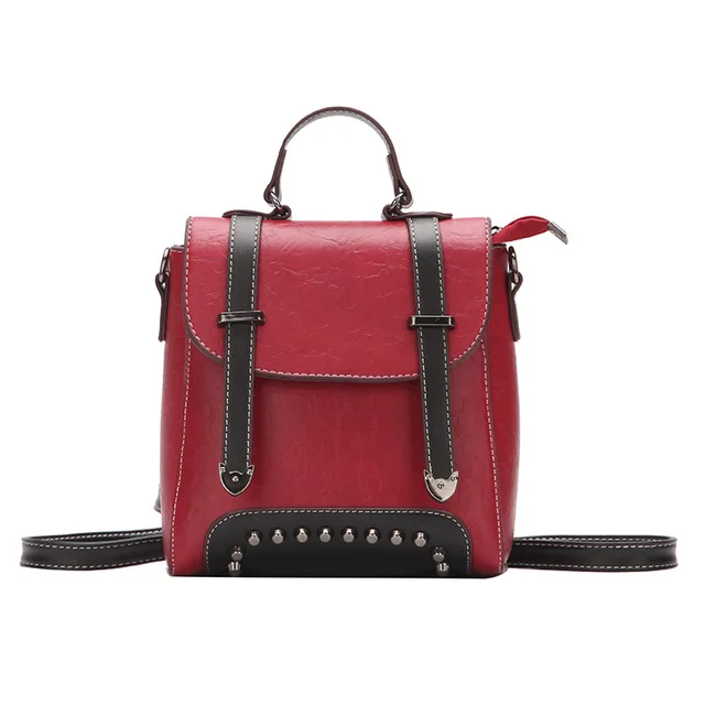 

Fashion Backpacks Woman 209 Mini Leather Backpack Female Solid Color Small Shoulder Bags Mochila Backbag Schoolbag for Girls
