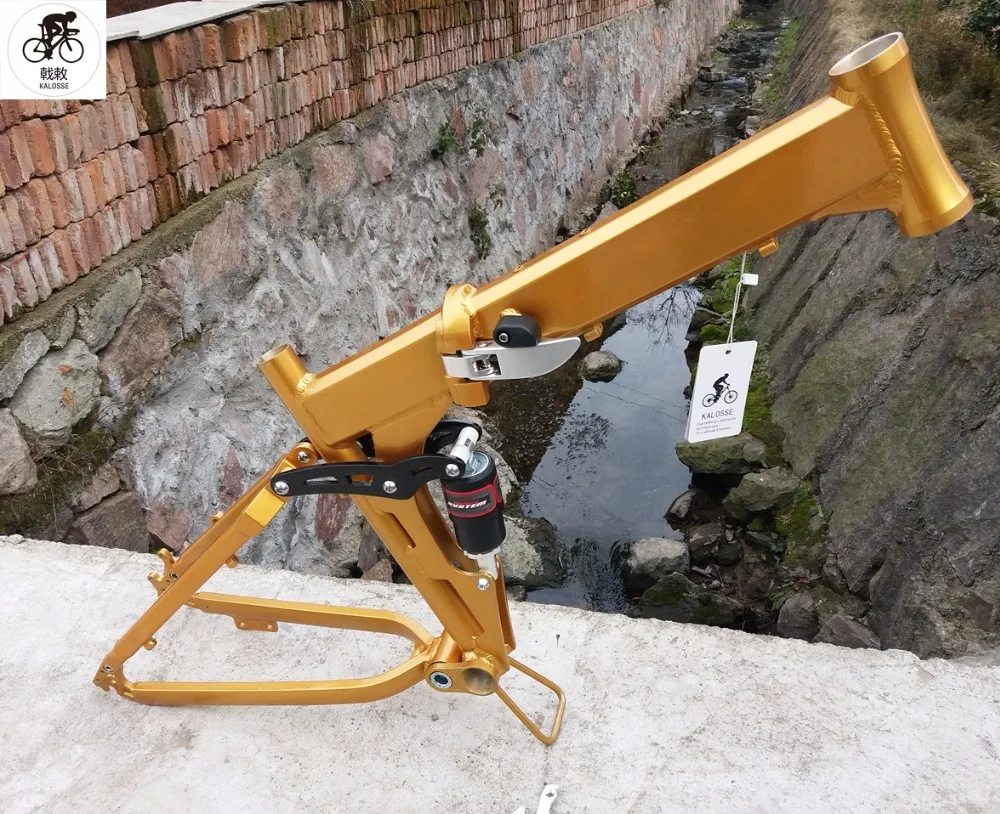 Flash Deal Kalosse Soft tail   26*17inch  6001 aluminum alloy mountain bicycle  frame  26er folding  mountain  bike frame 0