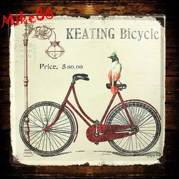 

[ Mike86 ] BICYCLE Vintage Poster Art House Pub Vintage Painting Decorative 30*30 CM H-32