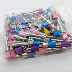 Universal 100pcs New Color Nylon Latch Flat Polishing Polisher Prophy Brushes Dental Brush For Sale