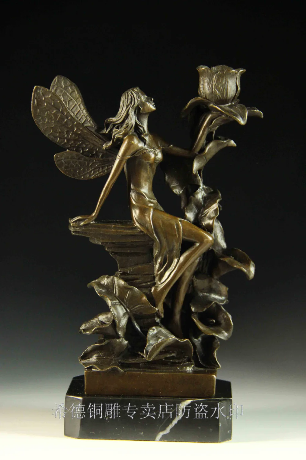 

Collectible Antique African Bronze Statue Sculpture Art Marble ART statue Candlestick Garden Decoration 100% real Brass Bronze