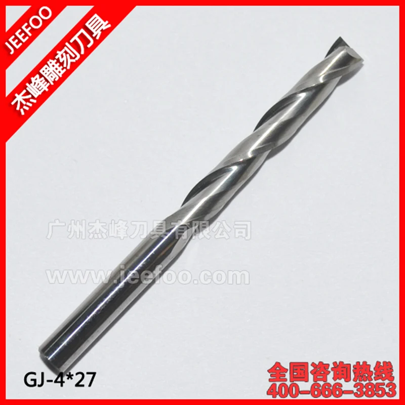 

4*27mm 2 Flutes Spiral End Mill, Tungsten Steel Carbide Engraving Bits, Engraving Carving Tools Machine