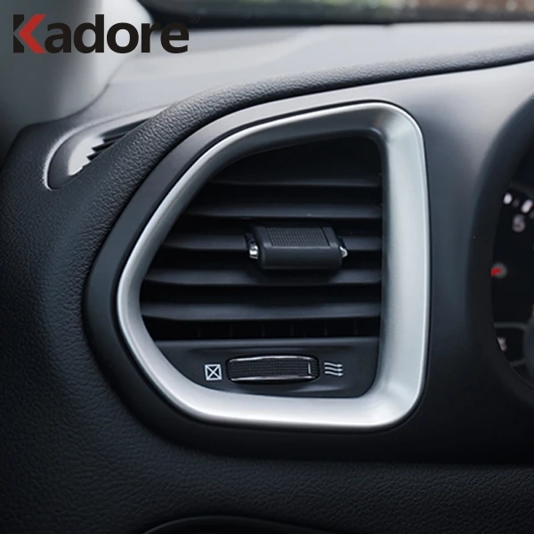 

For Jeep Renegade 2014 2015 2016 2017 2018 2019 ABS Matte Dashboard Air Conditioning Vent Cover Trim Car Interior Accessories