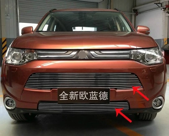 

High quality stainless steel Front Grille Around Trim Racing Grills Trim For 2013 Mitsubishi Outlander
