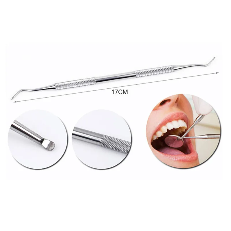 6 шт./компл. стоматологический инструмент из нержавеющей стали, зубочистка зеркала, набор с чехлом, защита полости рта, чистка зубов