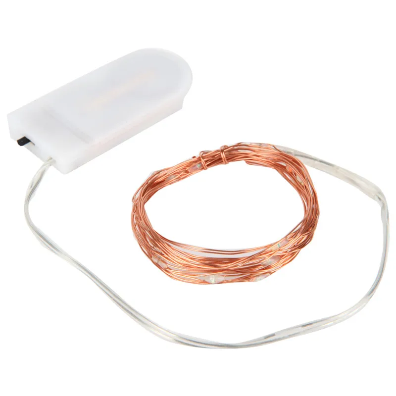

FGHGF Led String Lights 2M 20leds CR2032 Battery Operated Copper Wire Fairy Lights for Christmas Garland Home Wedding Decoration