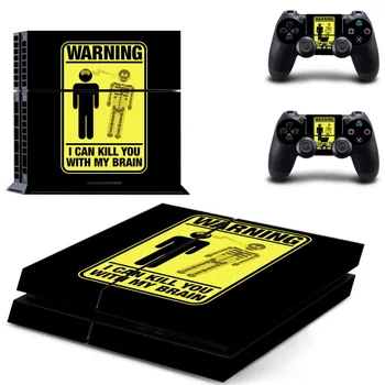 

Custom Design Warning PS4 Skin Sticker Decal for Sony PlayStation 4 Console and 2 Controller Skin PS4 Sticker Vinyl Accessory