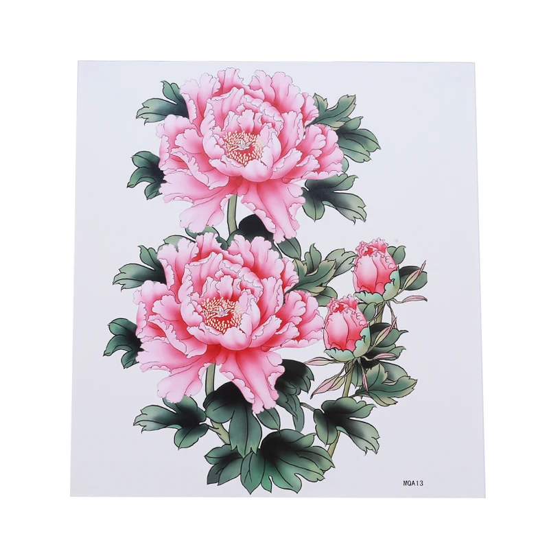 

Pink Flowers Tattoo Stickers Waterproof Ladies Tattoo Durable Chest Back Sweat-proof Sweet Beauty Arm Tattoo Stickers