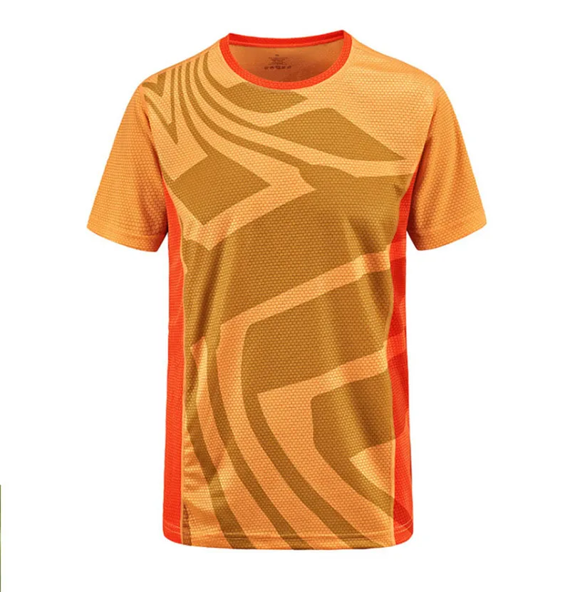 RAY GRACE, летняя походная футболка для мужчин и женщин, быстросохнущая, для бодибилдинга, фитнеса, дышащие футболки, для активного отдыха, для похода, рыбалки, Спортивная футболка - Цвет: Men Orange