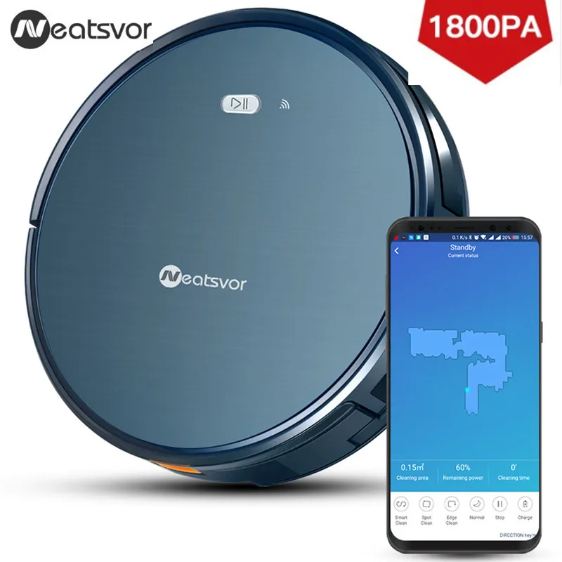 

NEATSVOR X500 Robot Vacuum Cleaner 1800PA Poweful Suction 3in1 pet hair home dry wet mopping cleaning robot Auto Charge vacuum