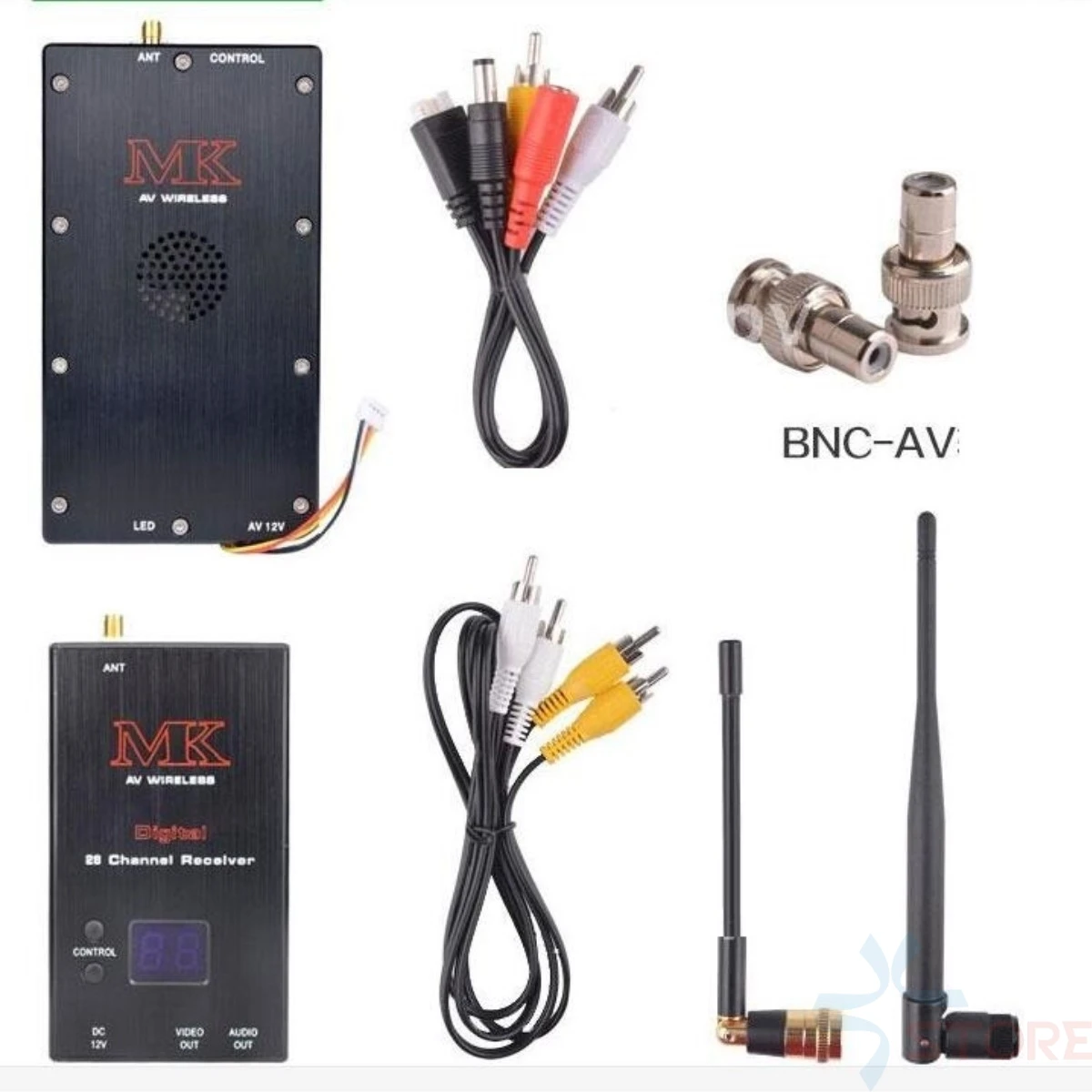 MK brand 10W 15ch 0.9G-1.2G cctv transceiver high-power wireless video transmitter and receiver monitoring transmission equipmen