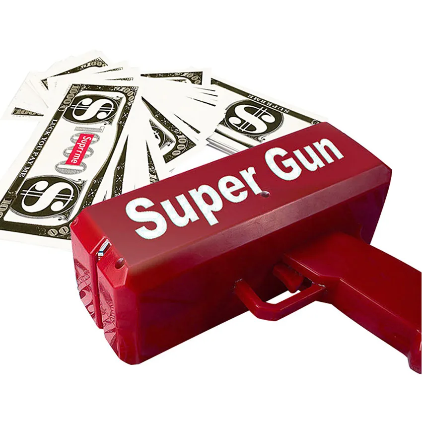 Rain Money Gun Toy Pistol Party Fashion Red Name 1pcs Cash Cannon Funny Make It Christmas Gift