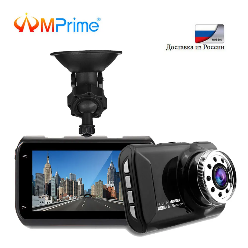 AMPrime 3 &quotАвтомобильный видеорегистратор Камера novatek 96223 Full HD 1080 P видеокамера с
