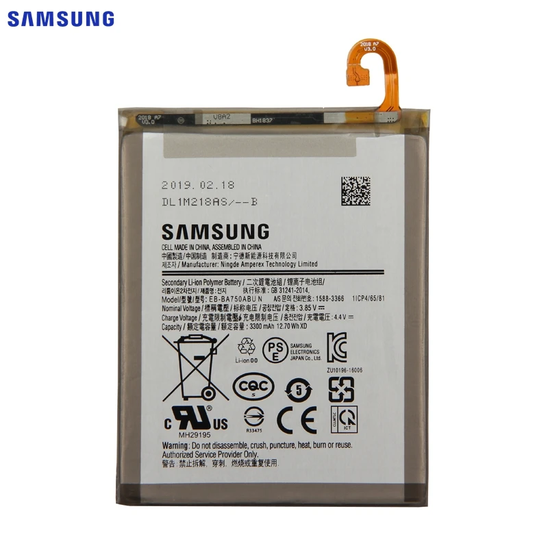SAMSUNG оригинальная замена Батарея EB-BA750ABU для версия A7 SM-A730x A730x SM-A750F A10 3300 МА-ч