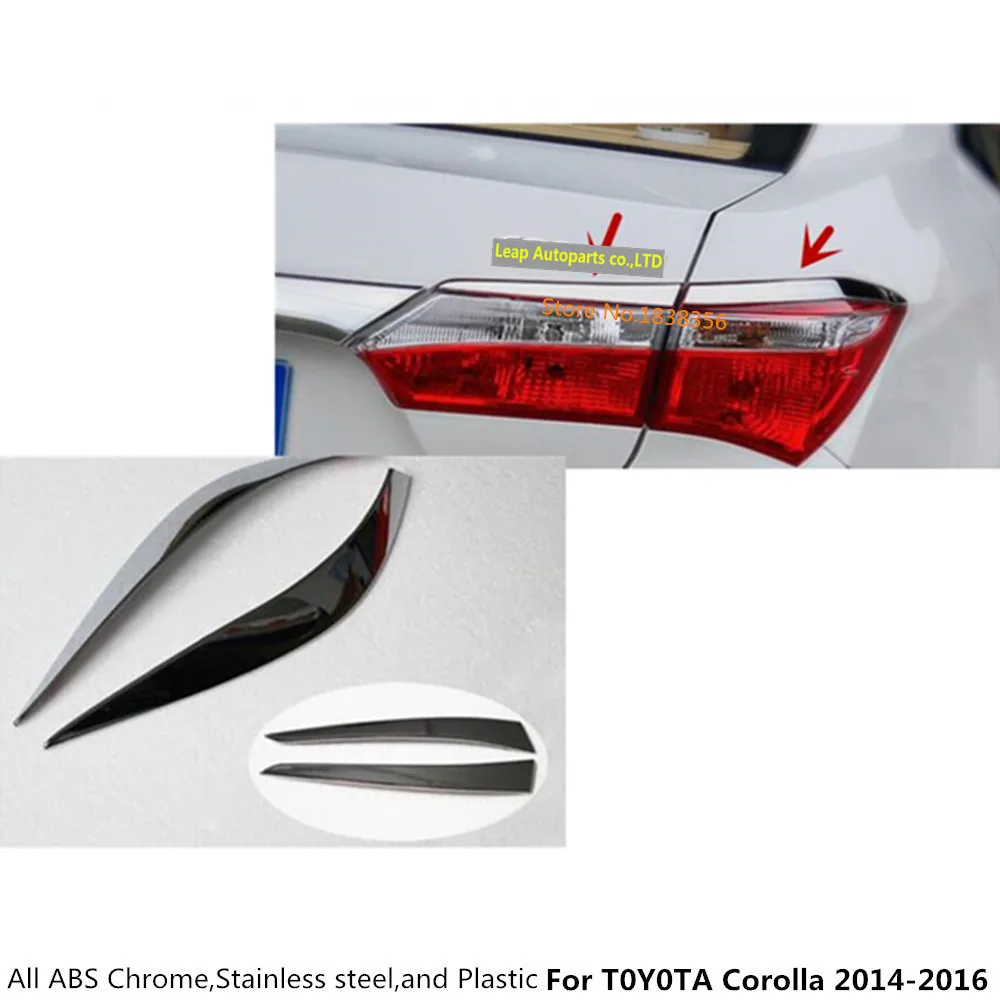 Автомобильный Стайлинг, задний светильник, рамка для лампы, хром, АБС-пластик, накладка, панель, 4 шт. для Toyota Corolla Altis