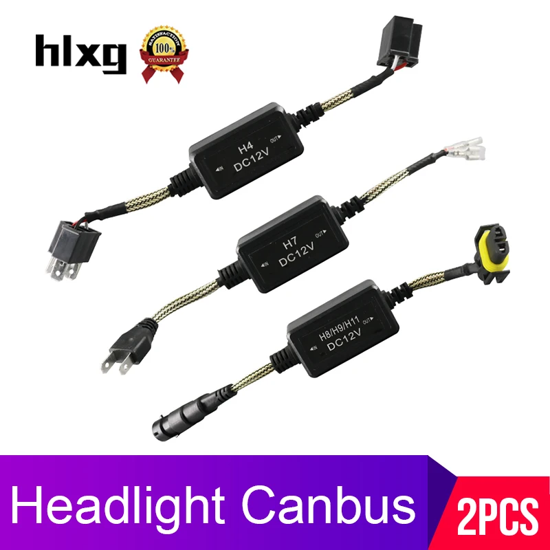 Hlxg HB3 HB4 H4 H8 H11 H3 H1 H7 светодиодный декодер фары CANBUS EMC Canceller Конденсатор анти-мерцание ошибок авто аксессуары