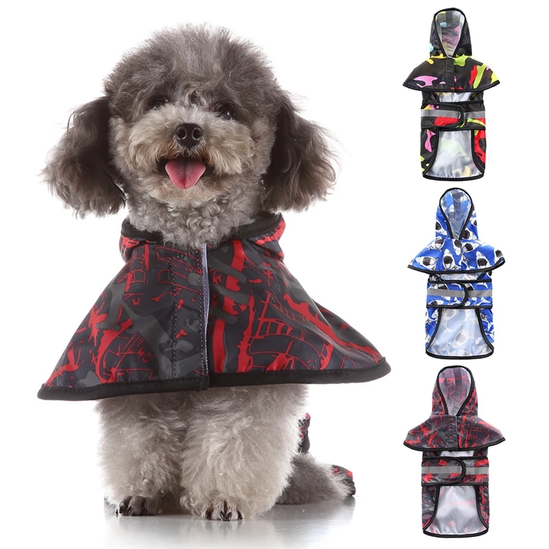 

Dog Raincoat Puppy Soft Breathable Rain Coat with Hood Reflective Waterproof Dog Raincoat Clothes Pet Cat Small Dog Rainwear