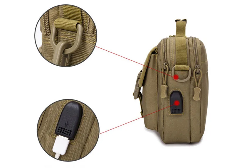 USB Molle Военная Сумка, тактические сумки-мессенджеры, поясная сумка, военный мешок, для кемпинга, на открытом воздухе, для охоты, армейский, Assualt tactique XA675WA