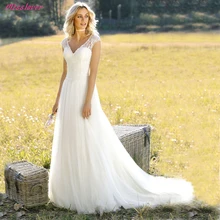 Robe de mariee сексуальное кружевное свадебное платье с v-образным вырезом и открытой спиной Новое пляжное свадебное платье с роскошными кристаллами vestidos de noiva