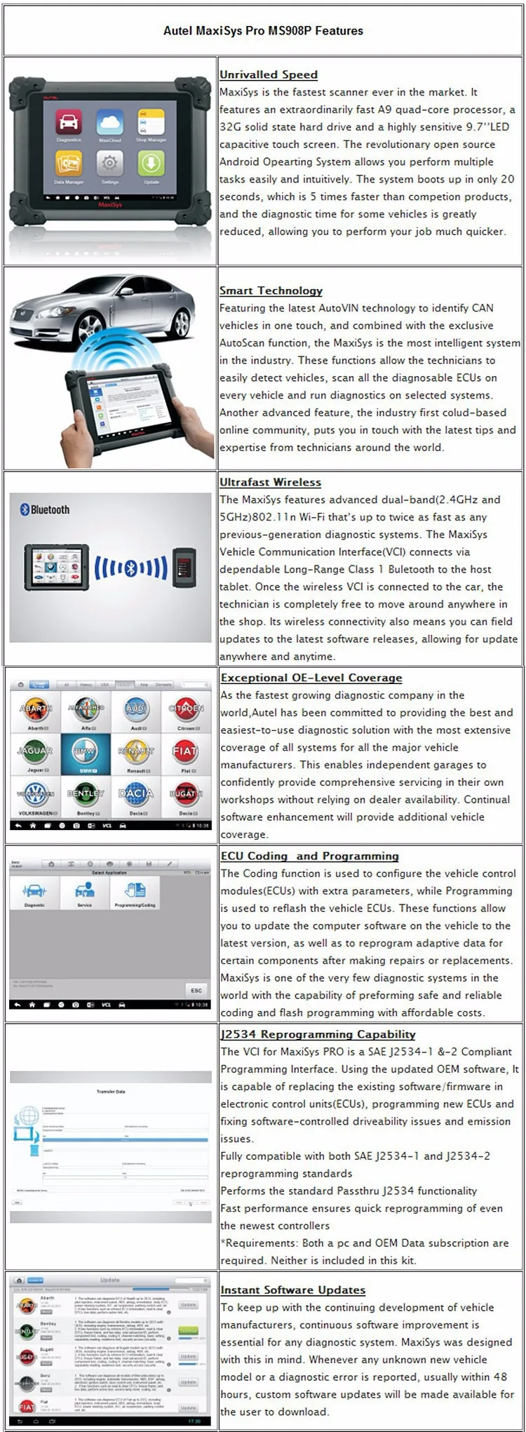 AUTEL MaxiSys MS908 Авто сканер обновление онлайн MaxiSys MS 908 Смарт эволюция в Diagnosic