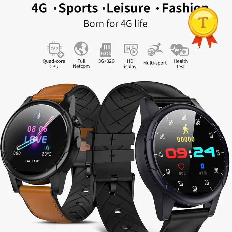 2019 best 4G GPS wifi sports Android os Smart phone Watch with 3GB+32GB memory 2MP Camera Heart Rate man Bluetooth smartwatch