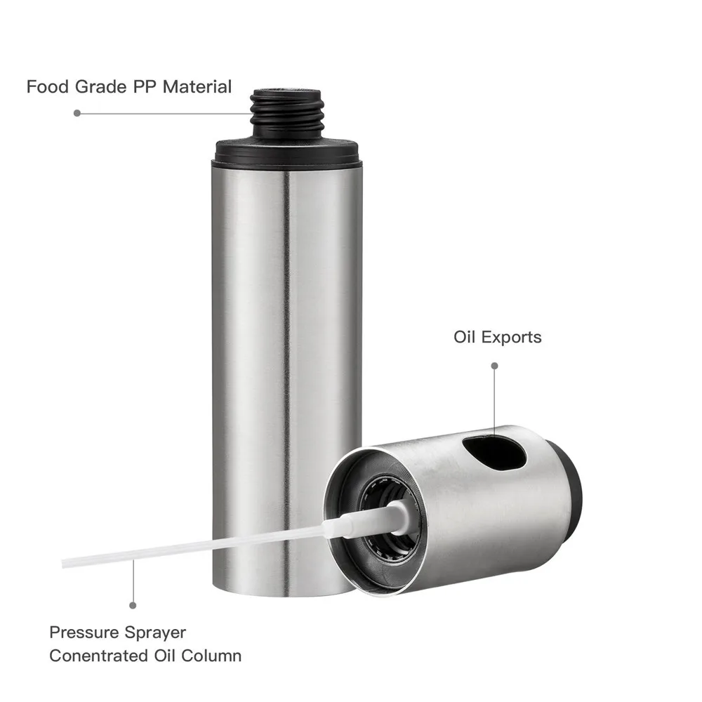 Realand распылитель масла из нержавеющей стали, распылитель оливкового тумана, может насос, бутылка, горшок уксуса, дозатор, кухонный инструмент для дома, гриля, барбекю