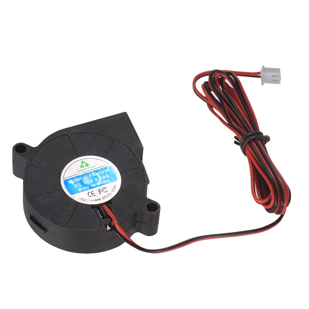 

Turbo Small Fan Cooling Blower Fan 6500RPM Size Cooling Blower Fan 5015 Brushless Cooling Blower Fan DC 12V 0.19A