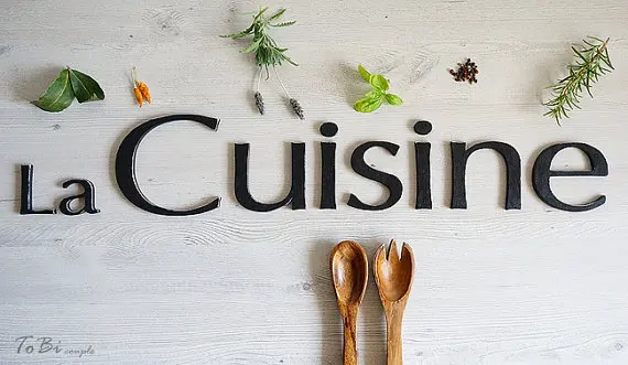 

Wall decoration signage La Cuisine sign - French kitchen decor -PVC letters - Home decor