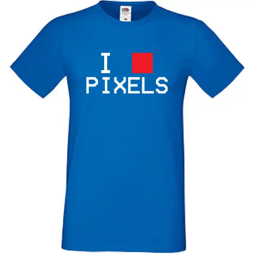 Футболка с надписью I Love Pixels для взрослых Humour Funny Sofspun S-3XL компьютерная геймер гик