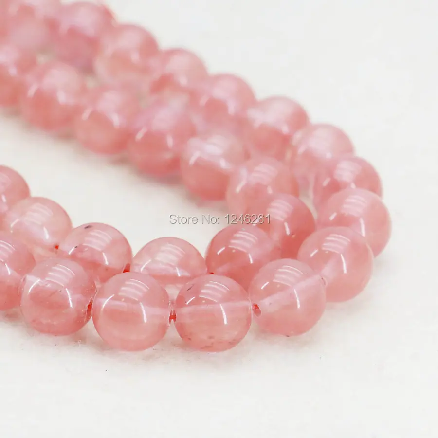 

8mm Hot Sale Pink Watermelon Tourmaline Round Beads Accessories Crafts Loose Beads Stone For Necklace Bracelet Jewelry Making