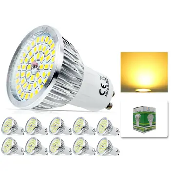 

10x GU10 12W LED Energy Saving Bulbs Halogen Light Spot Lamp Equivalent, AC85-265V 6000-6400K Warm Cold White